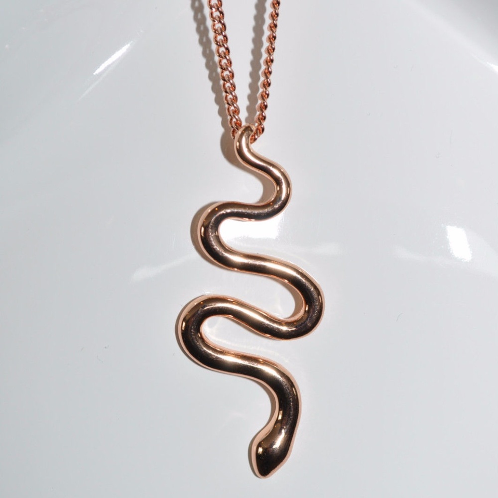 JULES SMITH Rose Gold Snake Charmer Necklace